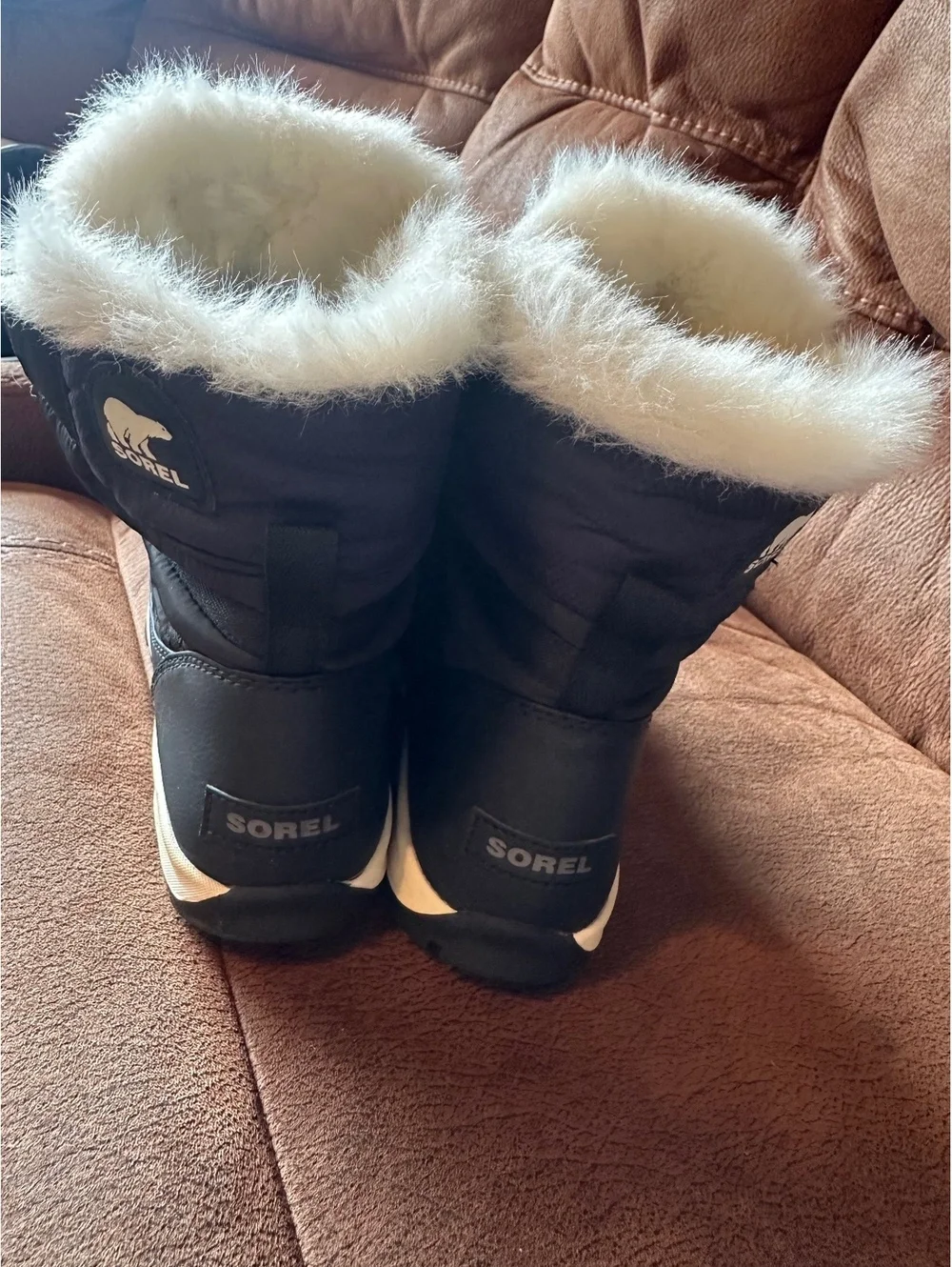 SOREL Women's Whitney Short Lace Waterproof Snow Boots Black Size 8.5